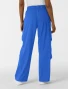 Back view of WINK Boundless Women's Classic Wide Leg Cargo Scrub Pant 5451 in Royal