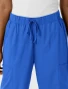 Drawstring waistband close-up of WINK Boundless Women's Classic Wide Leg Cargo Scrub Pant 5451 in Royal
