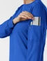 Sleeve pocket detail of WINK Boundless Women's Crew Neck Classic Long Sleeve Scrub Tee 6551 in Royal