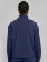 Back view of Med Couture Insight Women's Half Zip Pullover Scrub Jacket MC00079 in Navy