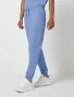 Left side view of Cherokee Workwear Originals Ultra Men's Drawstring Jogger Scrub Pant CK00035A in Ciel