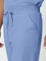 Front pocket detail of Cherokee Workwear Originals Ultra Men's Drawstring Jogger Scrub Pant CK00035A in Ciel