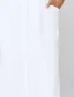 Pocket detail of Cherokee Workwear Originals Ultra Women's 3/4 Sleeve Snap Front Scrub Dress CK00046 in White