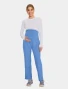 Full-length model view of Cherokee Workwear Originals Ultra Women's Maternity Straight Leg Cargo Scrub Pant CK118A in Ciel