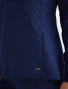 Front zipper pocket detail of Healing Hands Purple Label Women's Devon Jacquard Zip-Up Scrub Jacket HH301 in Navy
