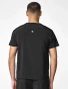 Back view of Healing Hands HH Works Men's 3 Pkt Scrub Top HH00051 in Black