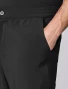 Front pocket detail of Healing Hands HH Works Men's Mid Rise Zip Fly Straight Leg Pa Scrub Pant HH00052 in Black
