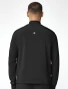 Back view of Healing Hands HH Works Men's Mock Neck Scrub Jacket HH00053 in Black