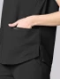 Side pocket detail of Healing Hands HH Works Women's Dolman Scrub Top HH00050 in Black