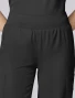 High-rise waistband close-up of Healing Hands HH Works Women's Wide Leg Scrub Pant HH00045 in Black
