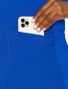 Front pocket detail of Med Couture Touch Women's Maternity V-Neck Scrub Top MC628 in Royal