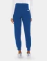 Back view of Med Couture Touch Women's Maternity Jogger Scrub Pant MC029 in Royal