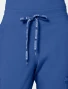 Drawstring waistband close-up of Med Couture Touch Women's Double Cargo Jogger Scrub Pant MC7705 in Royal