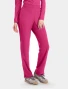 Side view of Med Couture Amp Women's Straight Leg Pull-On Scrub Pant MC103 in Pink Power