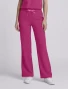 Front view of Med Couture Amp Women's Wide Leg Pull On Scrub Pant MC109 in Pink Power