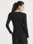 Back view of Grey's Anatomy by Barco Cultivate Women's Origin Tee Scrub Top GRGK322 in Black