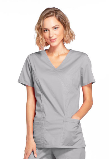 Cherokee Workwear Core Stretch Women's Mock Wrap Top #4728