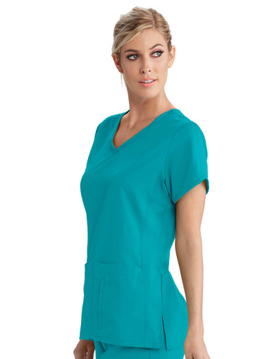 Grey's Anatomy 41423 V-Neck Top - 4 Pocket Crossover Scrub