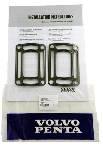 Volvo Penta 3863191 Exhaust Manifold Riser Elbow Gasket Kit 