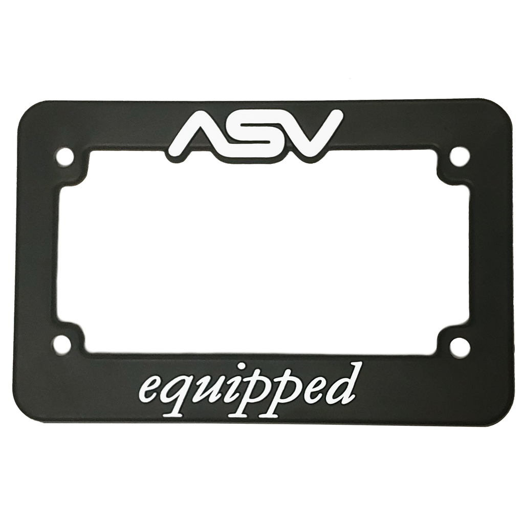 ASV equipped Motorcycle License Plate Frame - ASV Inventions, Inc.