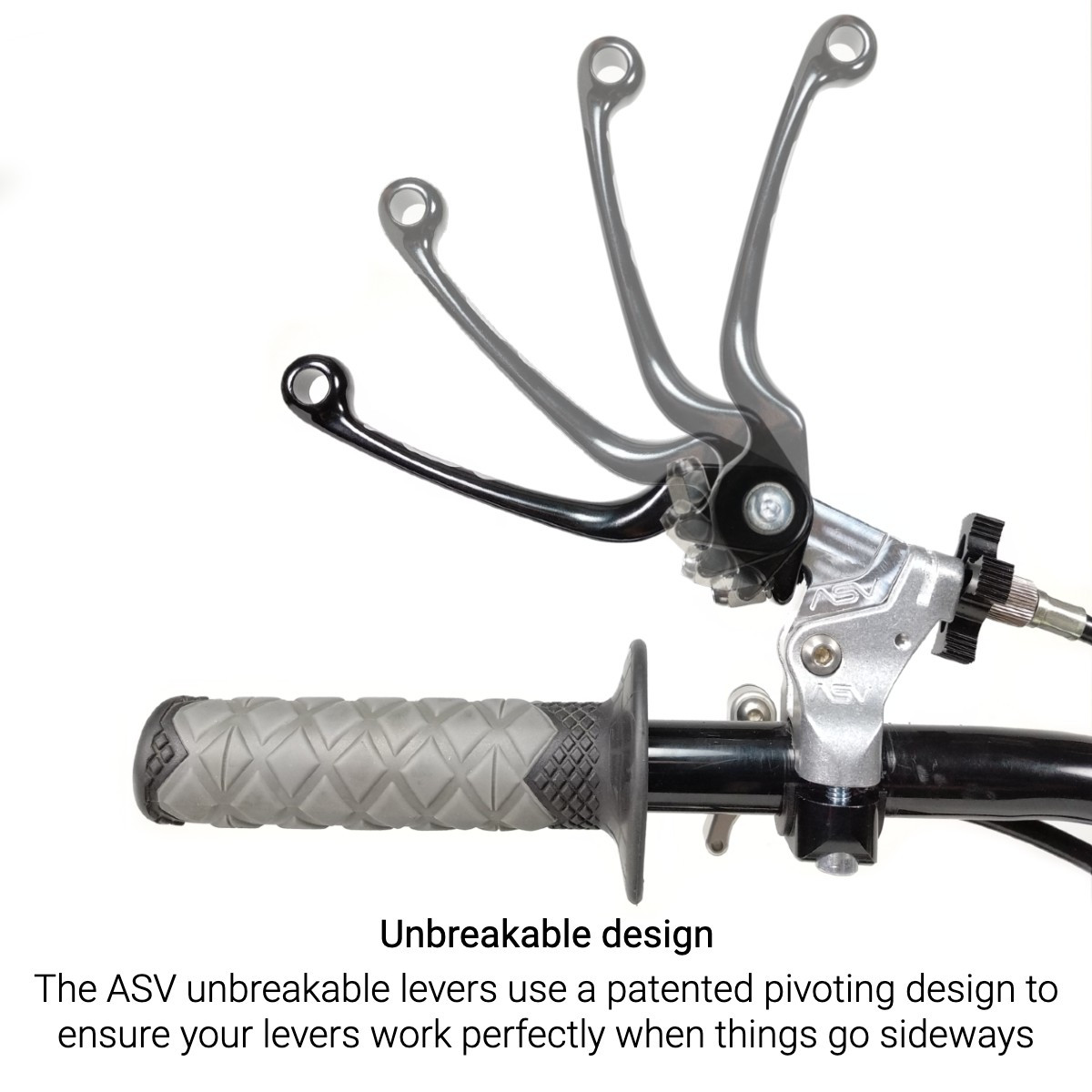 シルバー 三輪車 2バスケット ハンドブレーキ F2 Series Dual Sport Clutch and Brake Lever Pair Pack # BCF223T03