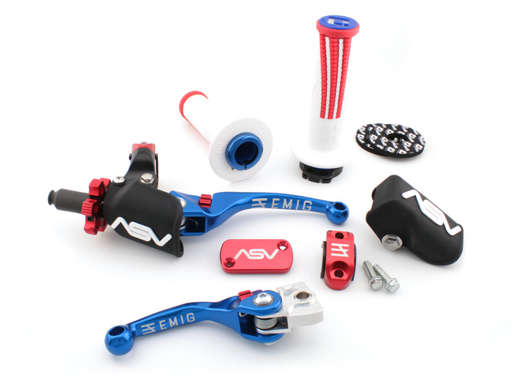 EMIG F4 PRO PACK+ Clutch and Brake Lever Pair Pack for Kawasaki 00-25 KX65, KX85, KX100, KX112 #EMF40106PX