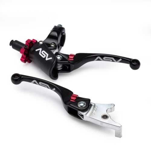 アルヴァ F4 PRO ATV Clutch and Brake Lever Pair Pack w/ Perch # BCF4A506PX