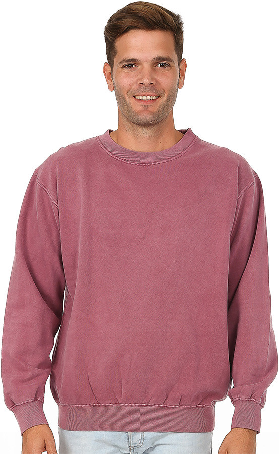 Garment-Dye Unisex Crewneck Sweatshirt Plain