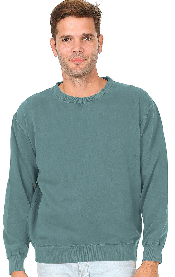 Garment-Dye Unisex Crewneck Sweatshirt Plain