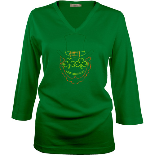 Leprechaun with Clover Glasses design