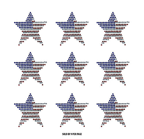 USA Patriotic Stars (9/pg) Transfer (S9191-USA)