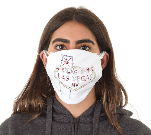 Decorated Oval Fashion Mask (WELCOME TO LAS VEGAS design)
