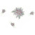 Christmas Poinsetta 4 Piece Pattern Iron On Design