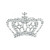 Royal Crystal Crown Tiara with Round Accents and Cross Rhinestone Iron On Design