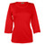 Red 3/4-Sleeve Scoop-Neck Top Plain (7006-RED).