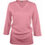 Coral 3/4-Sleeve V-Neck Top Plain (7007-CRL).