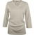 Sand 3/4-Sleeve V-Neck Top Plain (7007-SND).