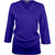 Purple 3/4-Sleeve V-Neck Top Plain (7007-PUR).