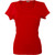 Red Cap-Sleeve Scoop-Neck 1x1 Rib Top Plain (7009-RED).