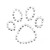 All-Clear Outlined Dog Paw Print Iron-On Design (S9062-SINGLE).