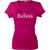 "Believe" with Awareness Ribbon Iron-On Design (S4834-RIBBON), on 7009 Fuchsia (sold separately).