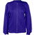 Purple Crew-neck Crystal-Zipper Cardigan w/Pockets (SW1004-PUR).