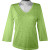 Lime 3/4-Sleeve V-Neck Burnout Top (9007-LME).