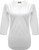 White 3/4-Sleeve V-Neck Top Plain (K110-WHT).