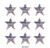 USA Patriotic Stars (9/pg) Transfer (S9191-USA)