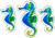 3 Seahorses Iron-On (SMM-0920)