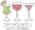 "Drinks Well With Others" Iron-On Design (S4129).