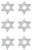 "Stars of David" (Filled) Iron-On 6/sheet Design (S9157)