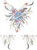 "Colorful Floral V-Neckline & Collar Set" Iron-On Design (S3266).