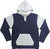 Nantucket Unisex 2-Button Pullover Hoodie shown in NAVY body with WHITE accents (4086-NYW).